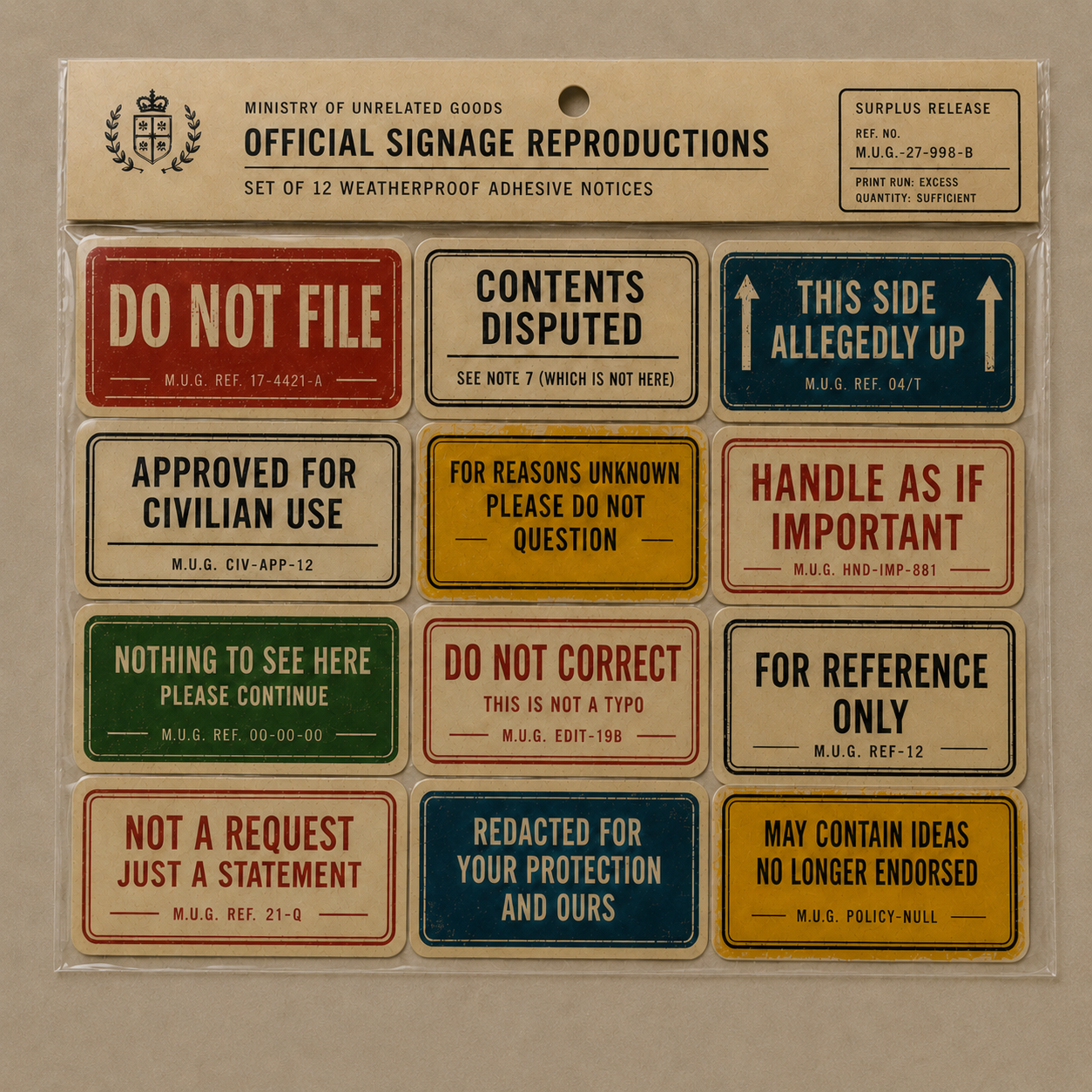 Adhesive Notice Set (12)