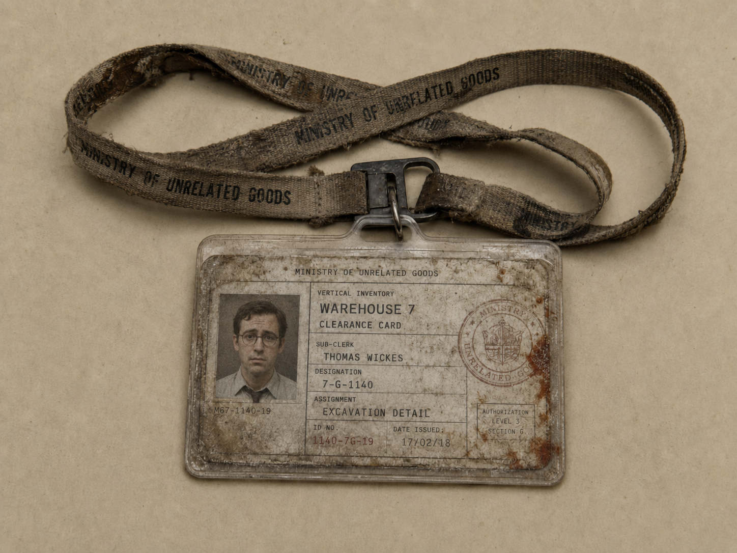 Issued Lanyard 077: Excavation Detail, Warehouse 7