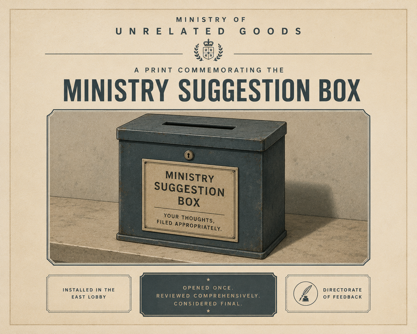 Commemorative Print: The Suggestion Box